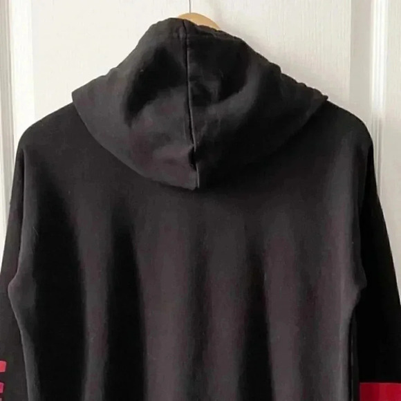 Disney Mickey Mouse Hoodie Sweatshirt Fleece Pullover Black Red Size Medium - Picture 7 of 14